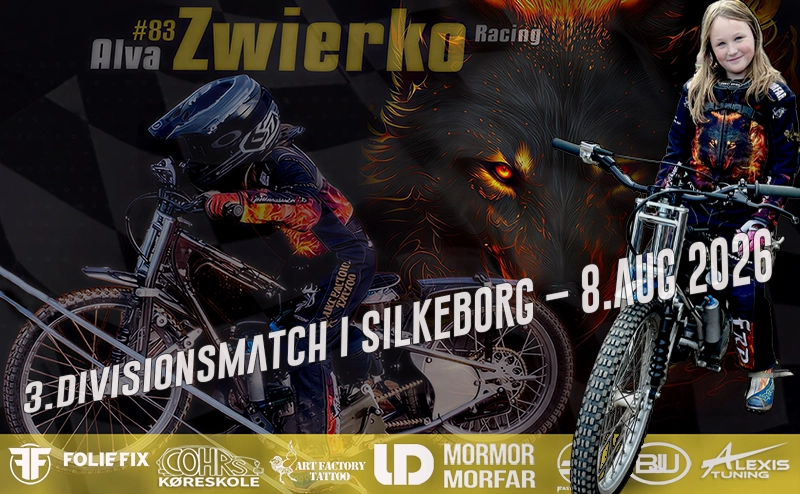 Silkeborg Speedway klub, Glæd dig til Divisionsmatch Silkeborg 2026, hvor Alva endnu engang tager turen til Silkeborg for at kæmpe om point sammen med sit hold. Den 8. August 2026 bliver en dag fyldt med fart, spænding og masser af action på speedwaybanen.